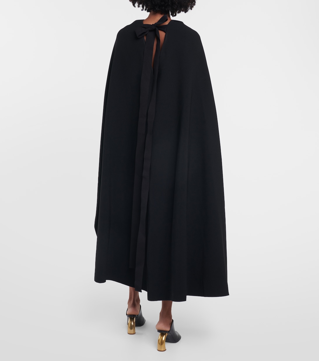 Cape-detail crêpe  midi dress | Roksanda
