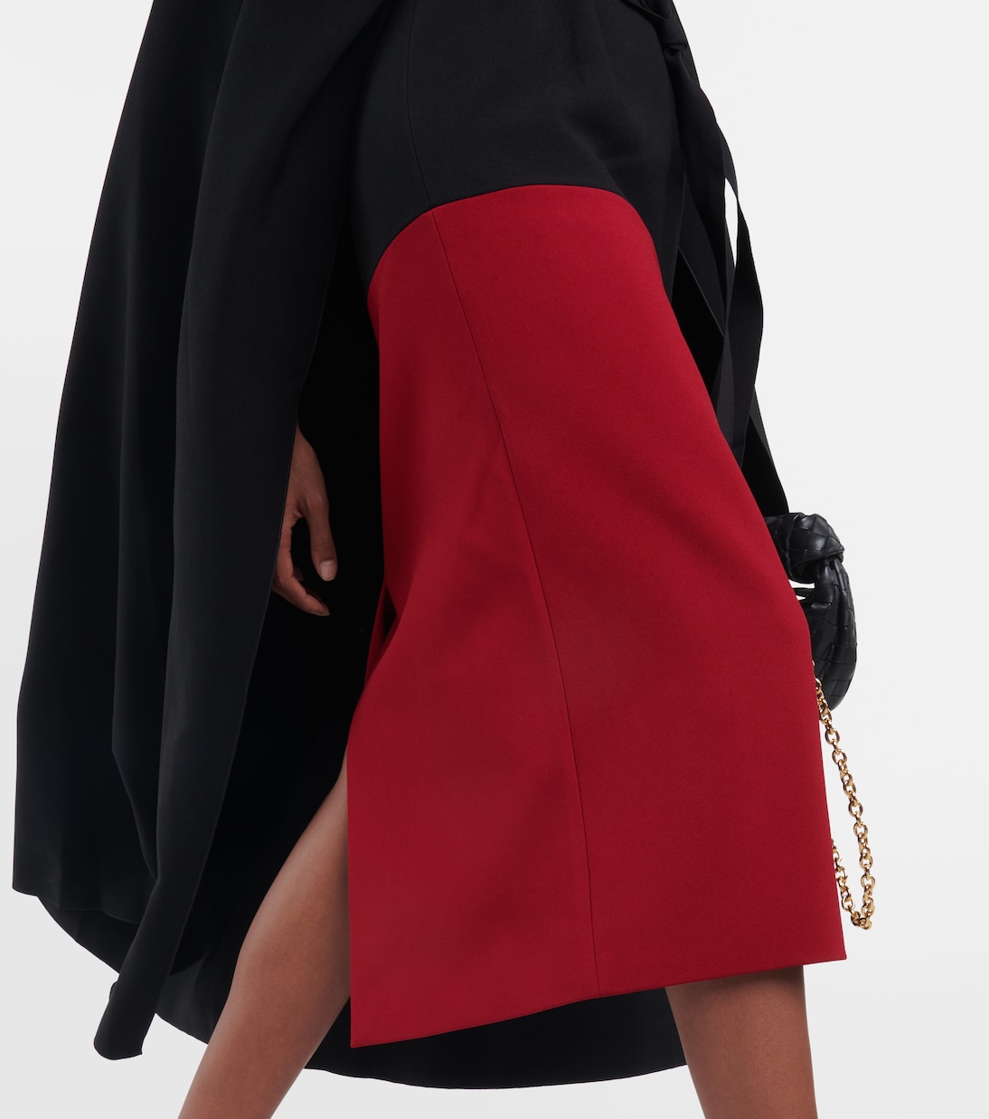 Cape-detail crêpe  midi dress | Roksanda