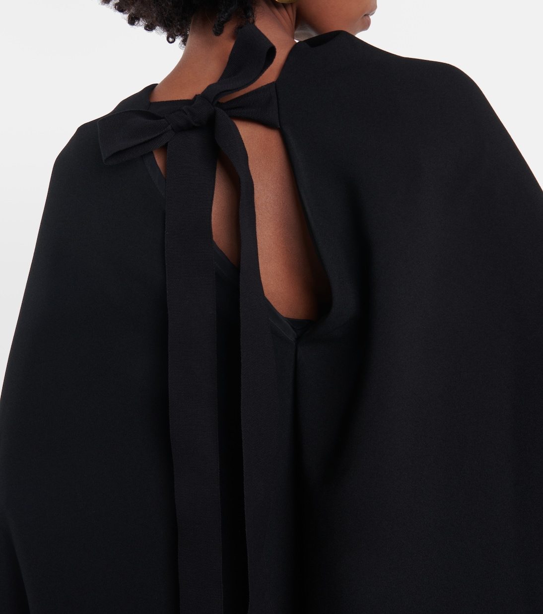 Cape-detail crêpe  midi dress | Roksanda