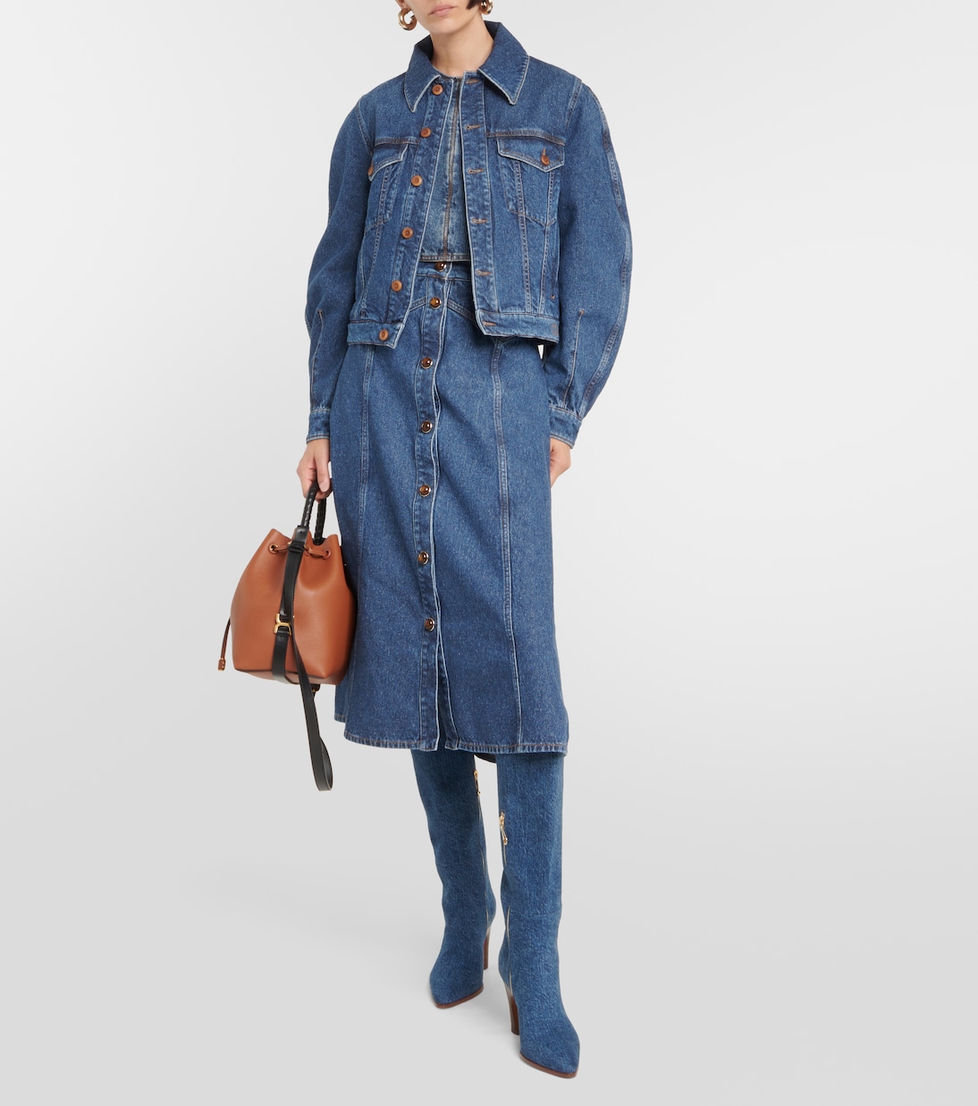 Jupe midi en jean | Chloé
