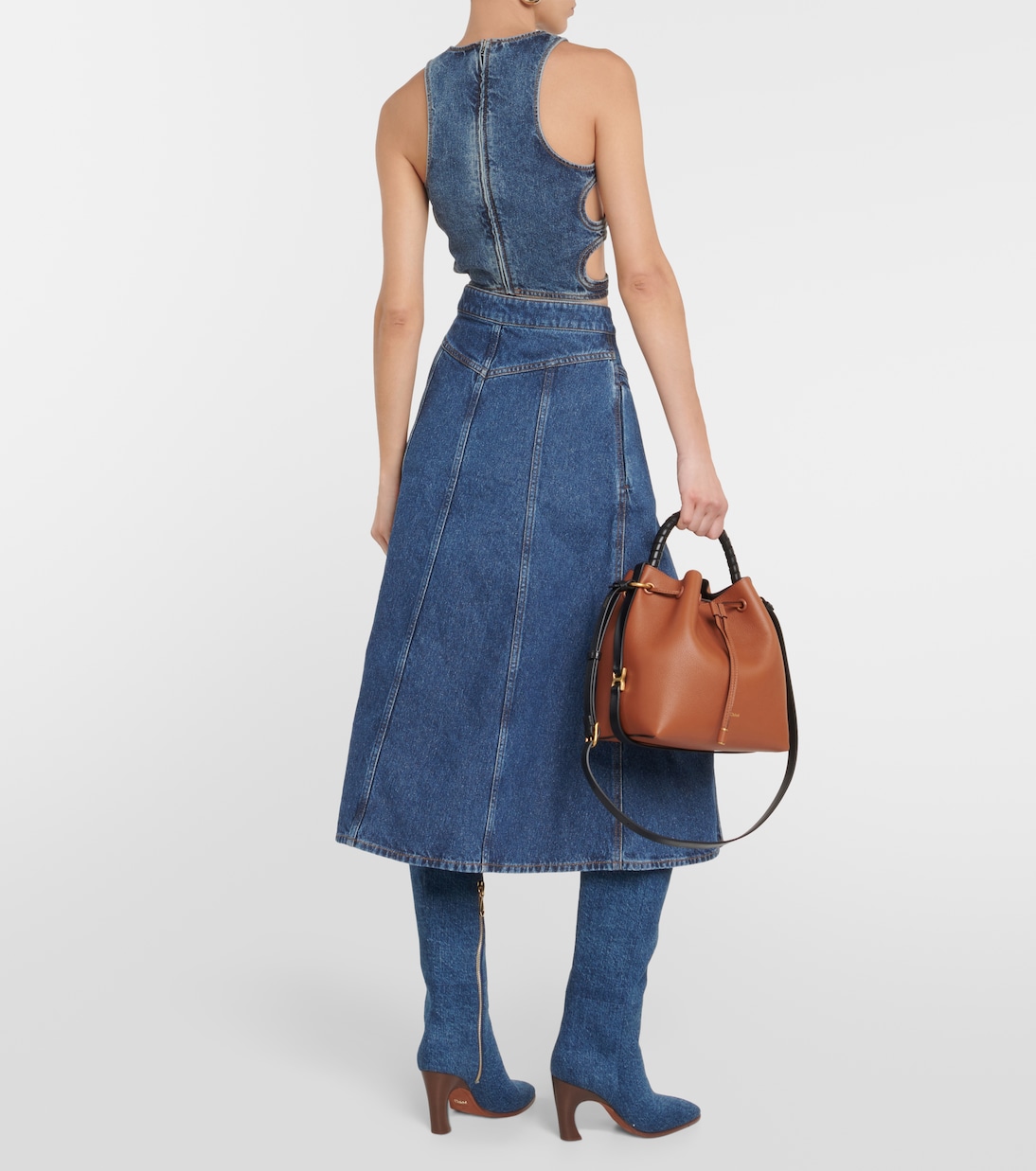 Jupe midi en jean | Chloé