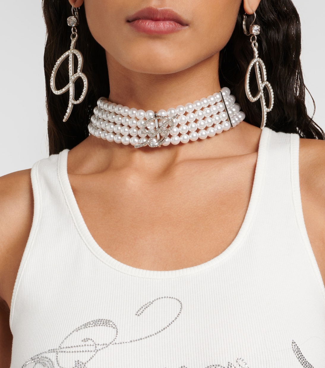 Choker aus Zierperlen mit Kristallen | Blumarine