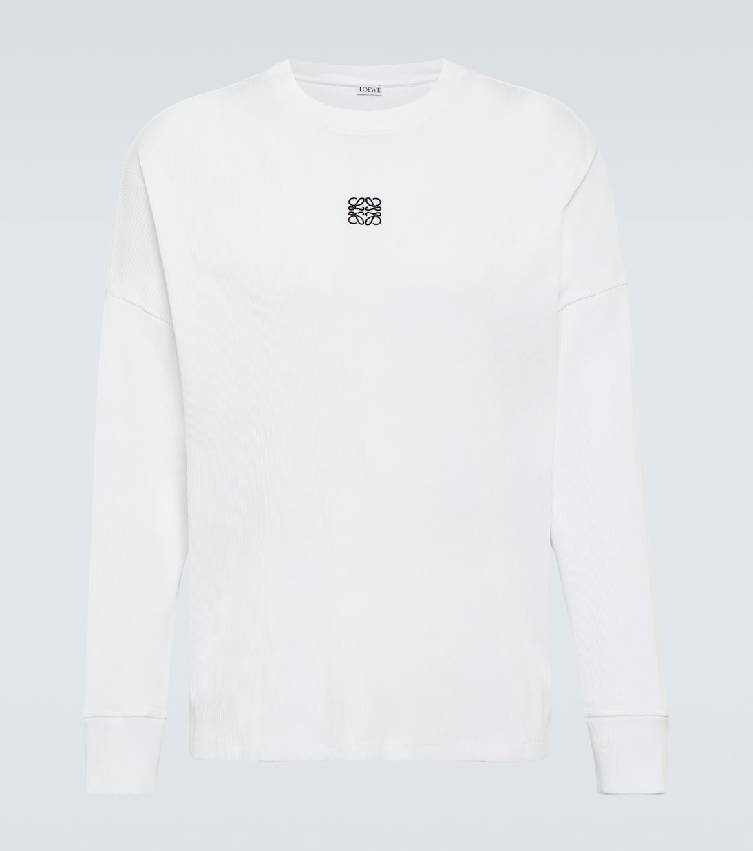 Camiseta de jersey de algodon con anagrama en blanco Loewe Mytheresa