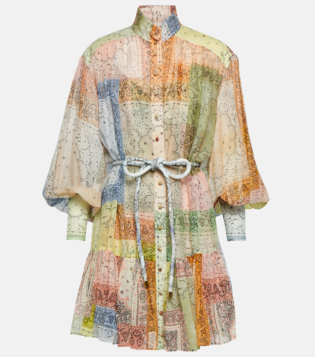 Matchmaker bandana cotton and silk minidress | Zimmermann