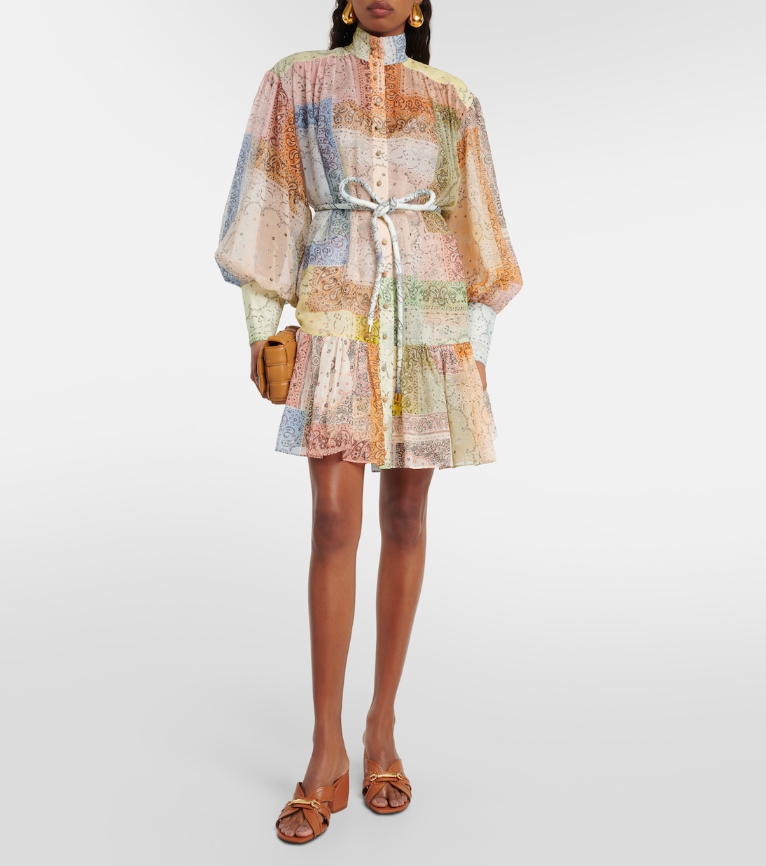 Matchmaker bandana cotton and silk minidress | Zimmermann