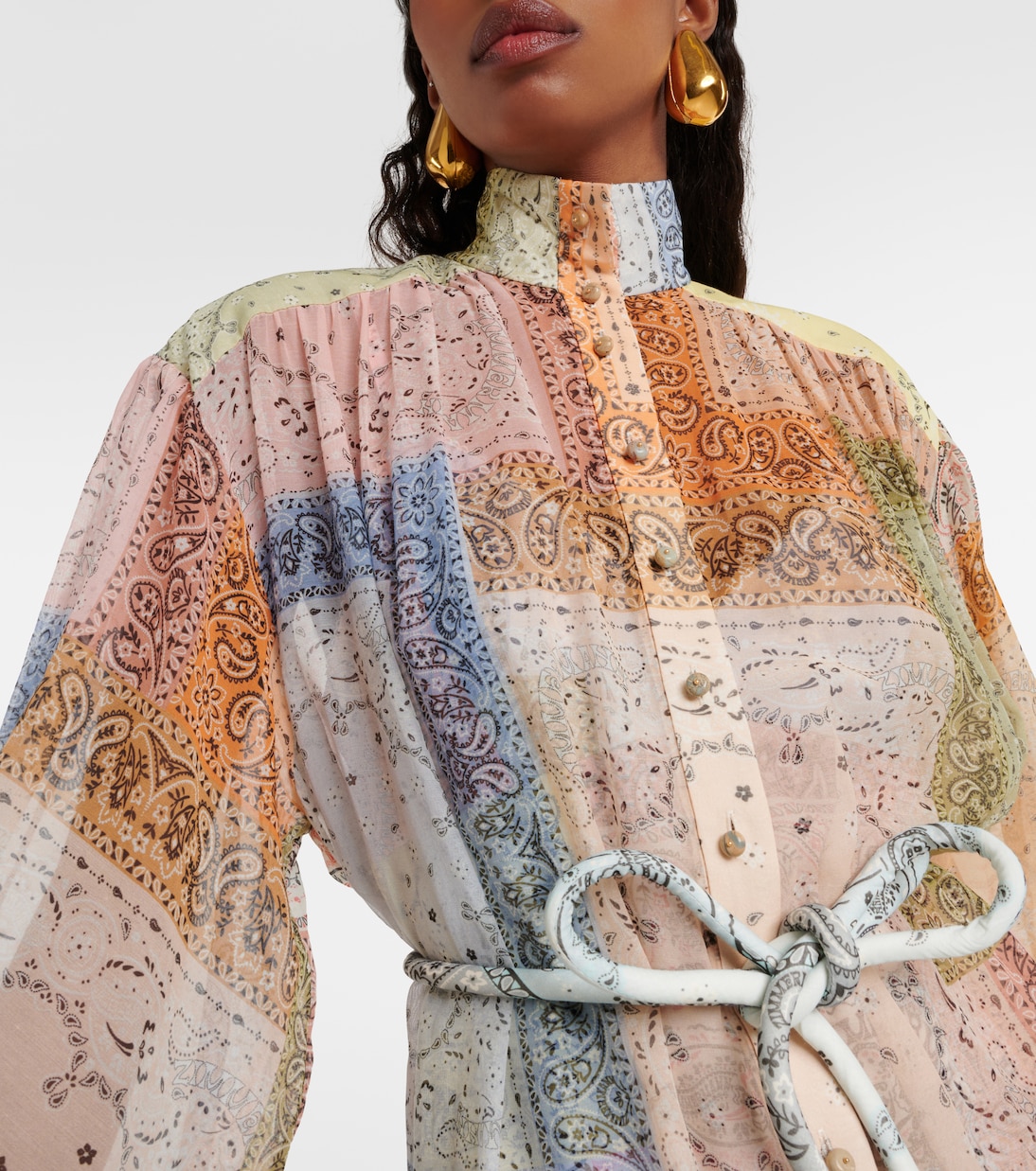 Matchmaker bandana cotton and silk minidress | Zimmermann