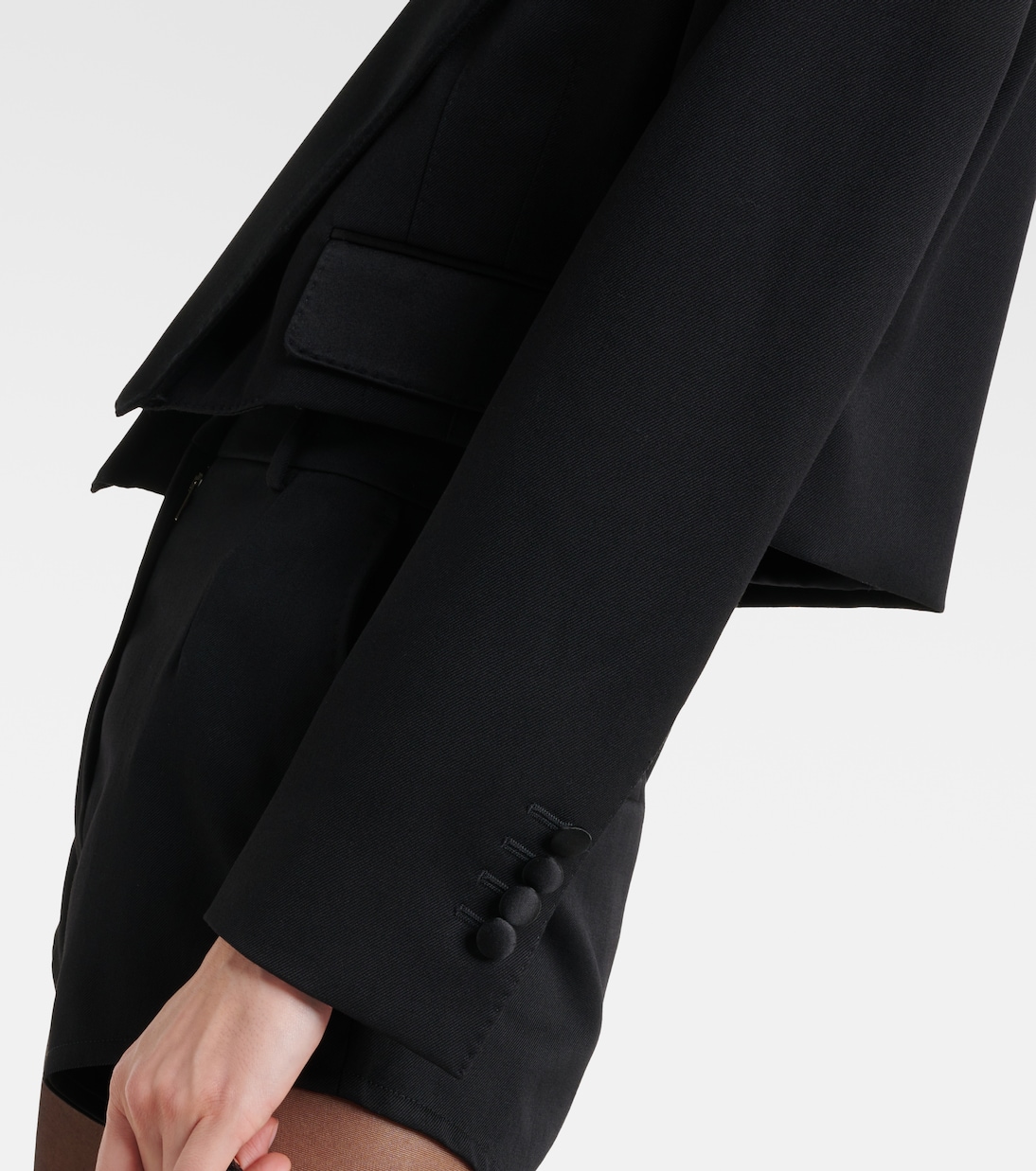 Blazer cropped in lana e seta | Dolce&Gabbana