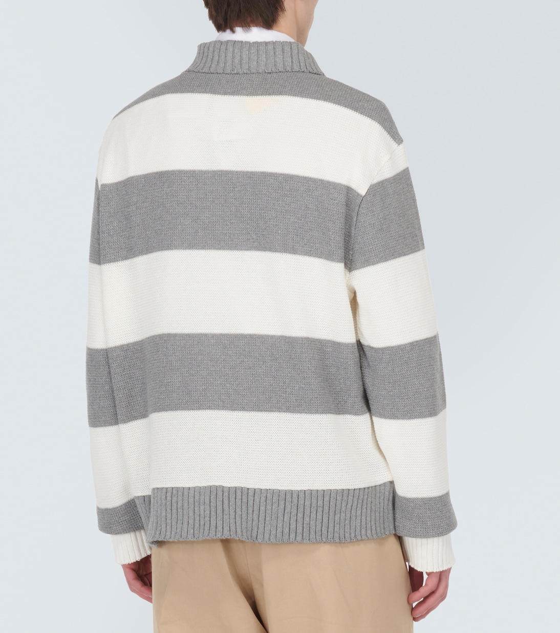 Polo rayé en coton | Thom Browne