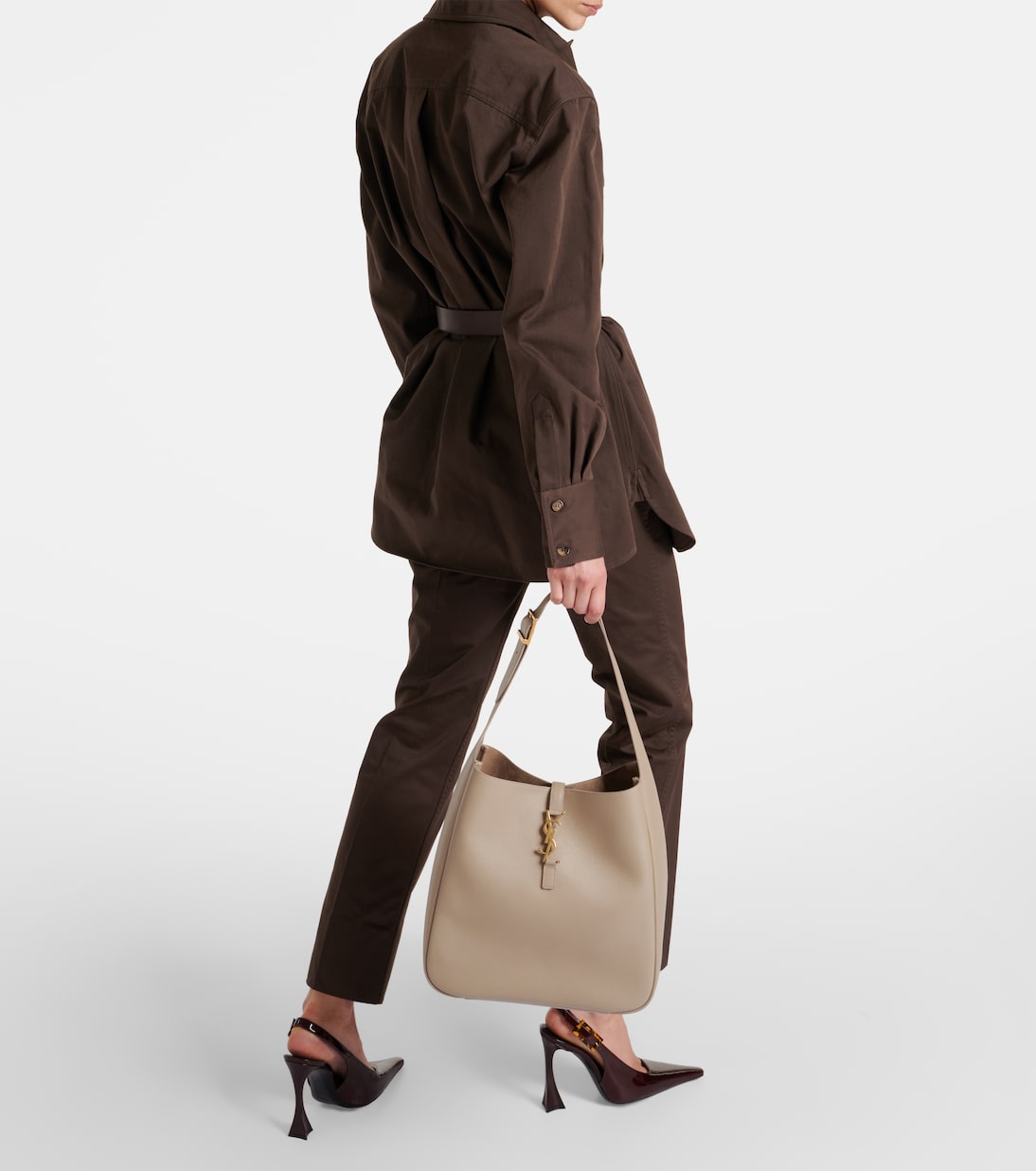 Schultertasche Le 5 à 7 Large aus Leder | Saint Laurent