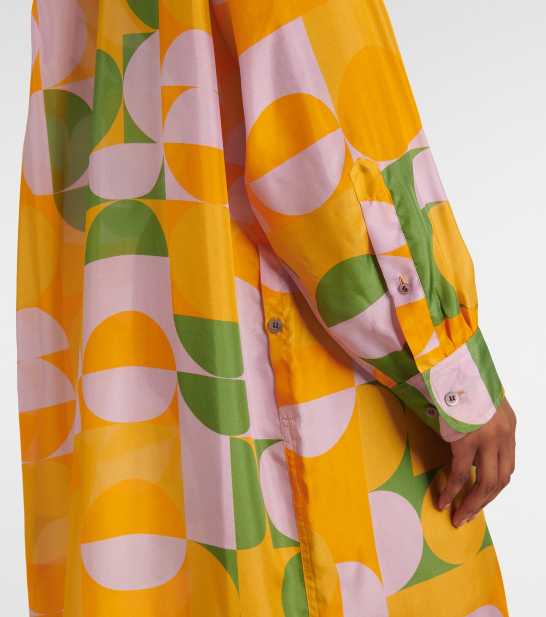 Abito chemisier in seta con stampa | Dries Van Noten