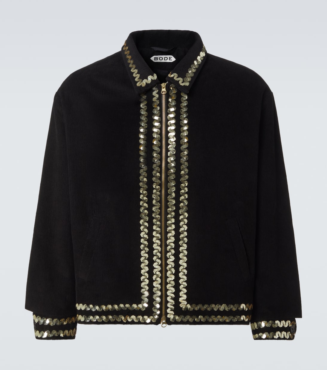 Sequined cotton corduroy jacket | Bode