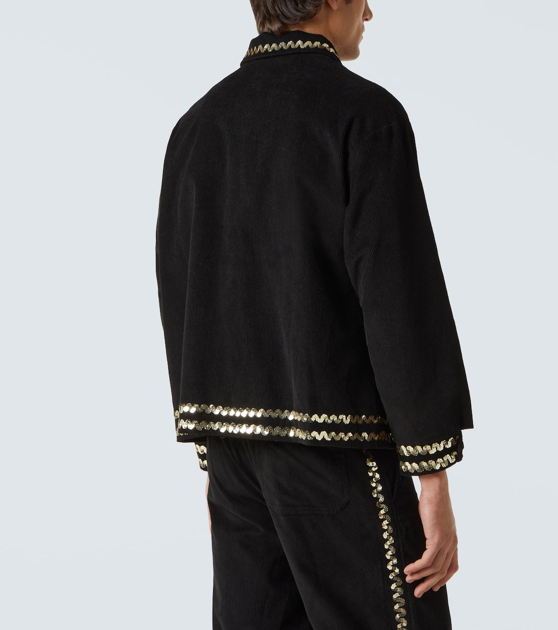 Sequined cotton corduroy jacket | Bode