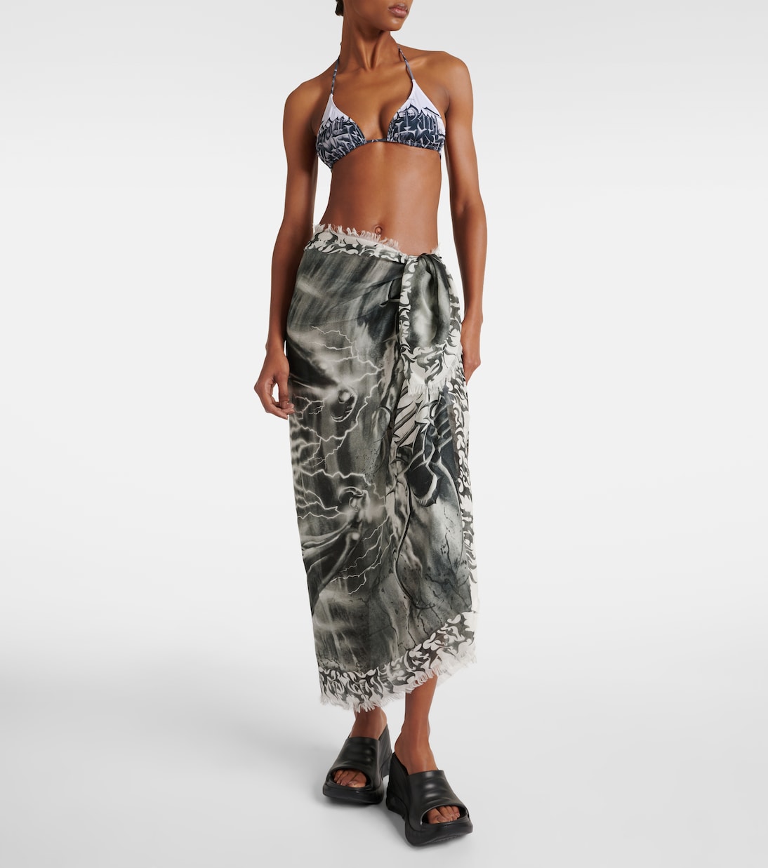 Printed beach cover-up | Jean Paul Gaultier