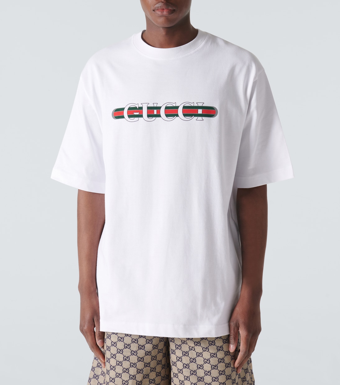 Camiseta de jersey de algodón con logo | Gucci