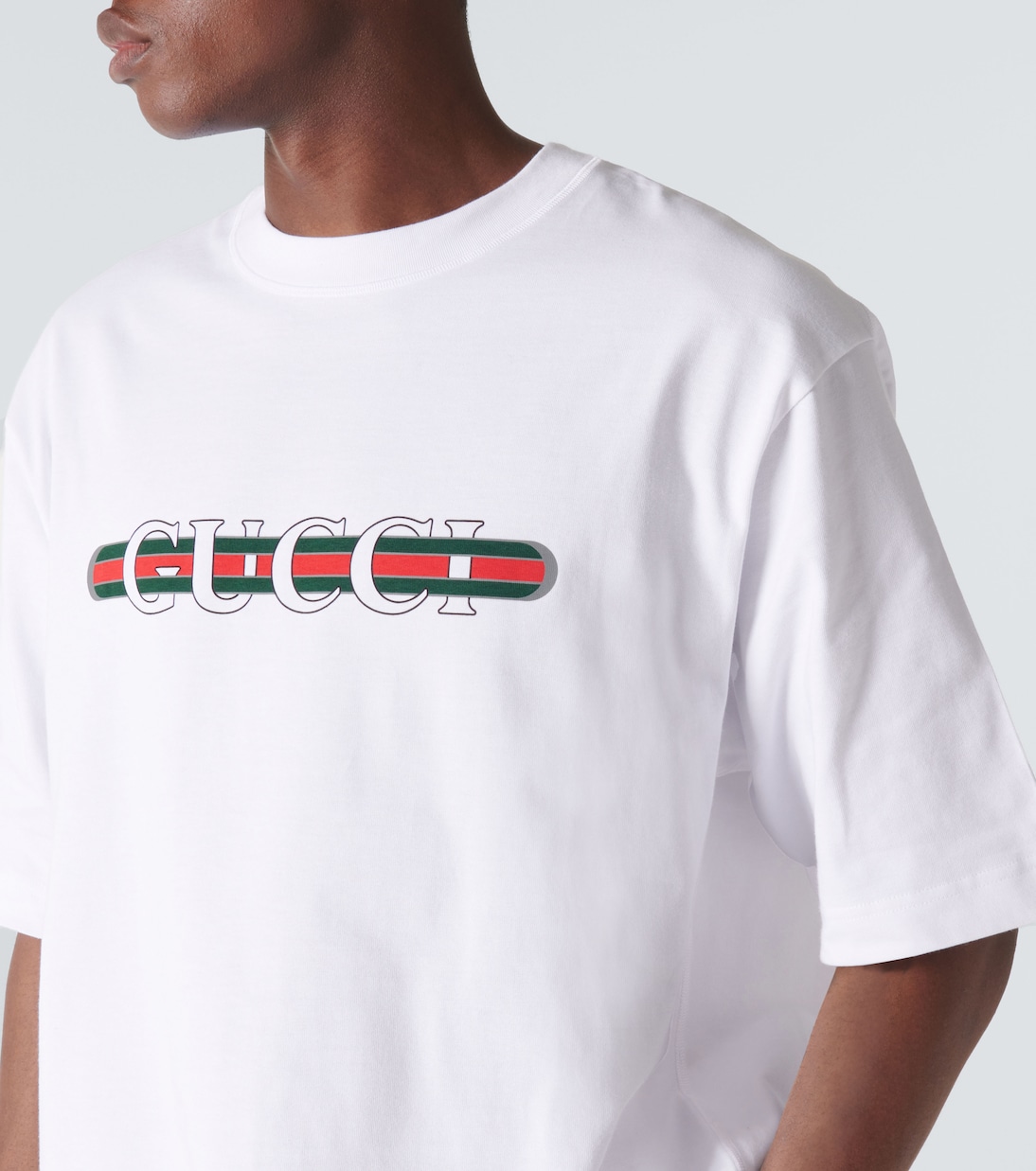 Camiseta de jersey de algodón con logo | Gucci