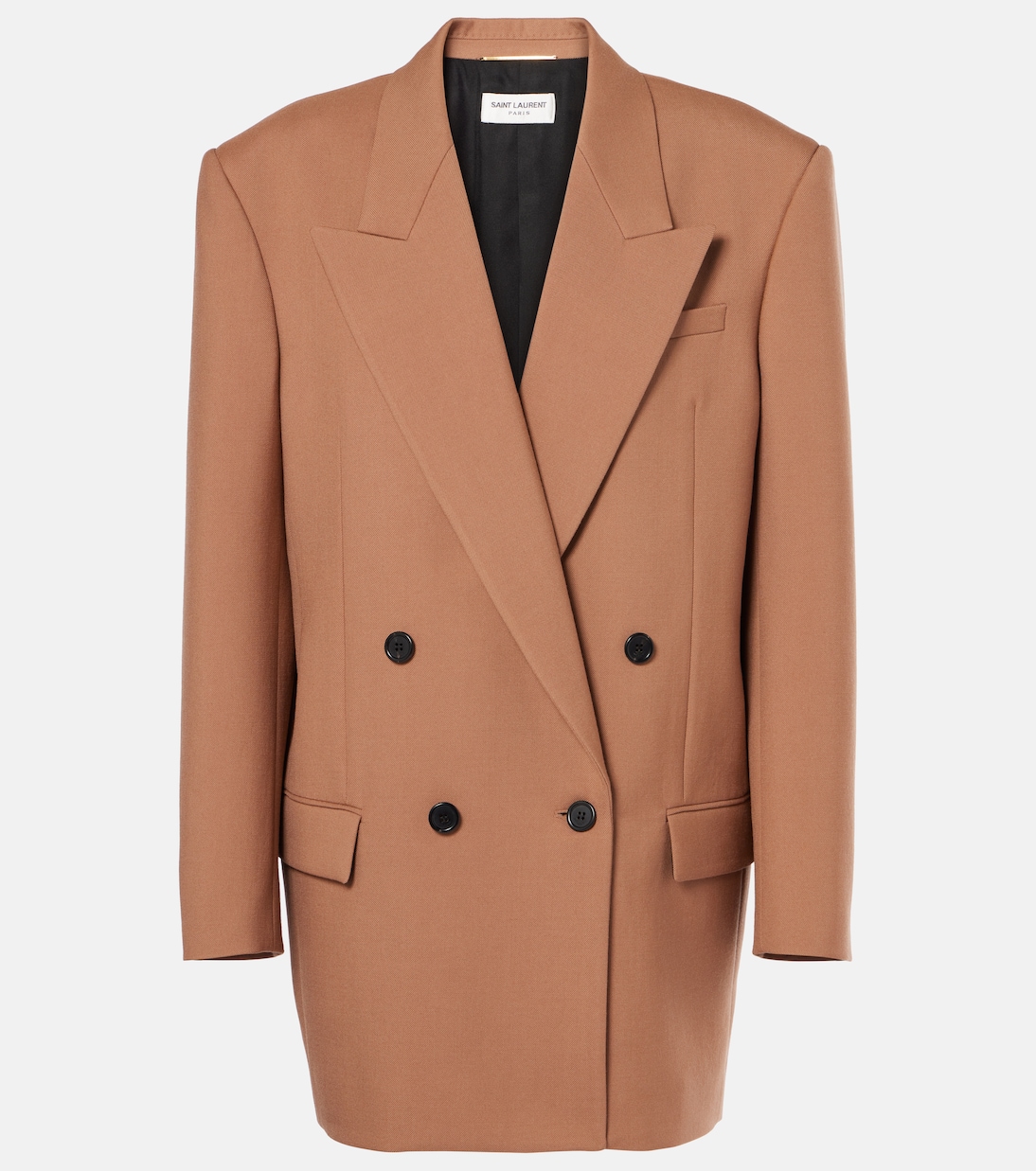 Chaqueta juvenil de gabardina de lana doble botonadura Saint Laurent