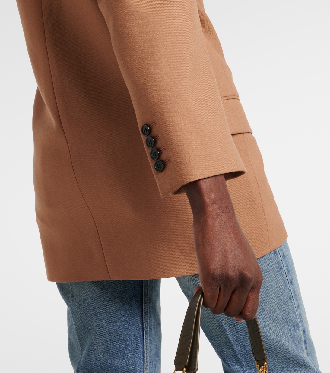 Chaqueta juvenil de gabardina de lana doble botonadura Saint Laurent