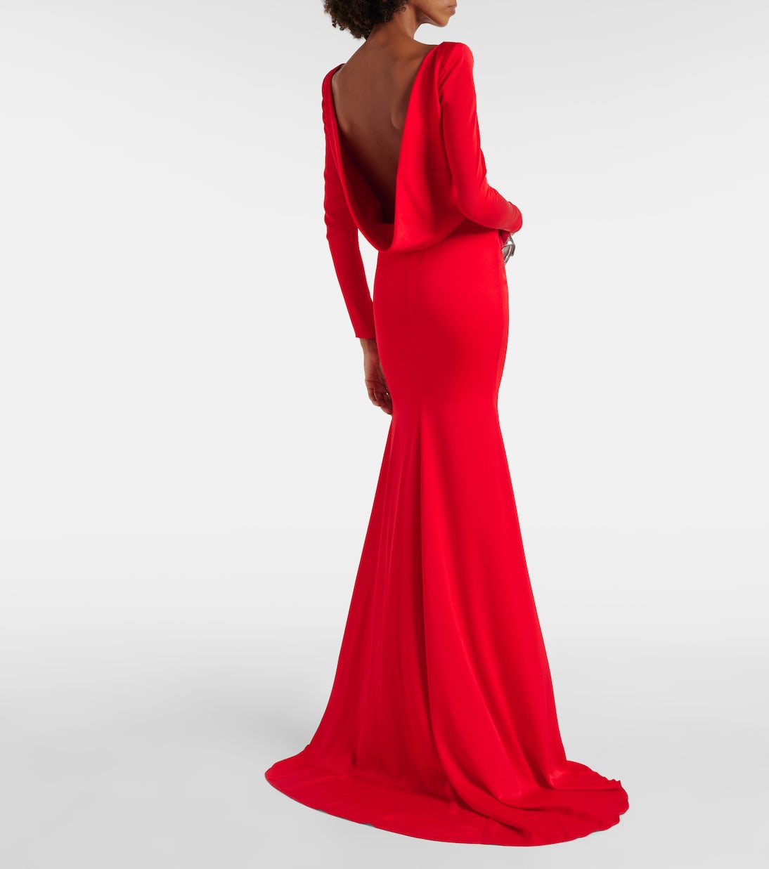 Gathered satin gown | Alex Perry