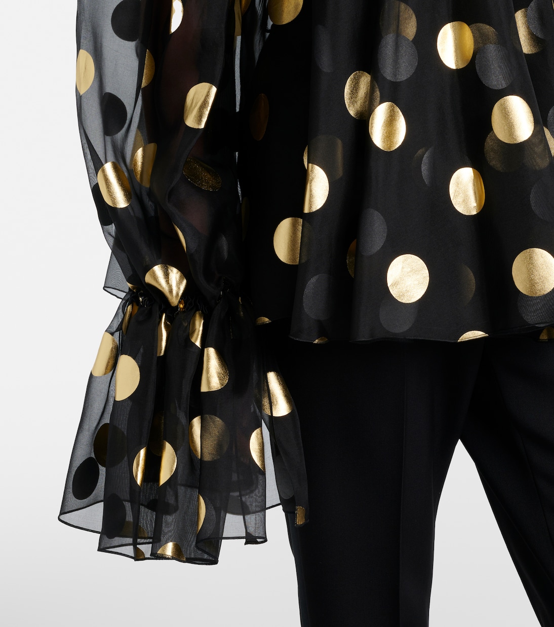 Blouse en jacquard de soie à pois | Dolce&Gabbana