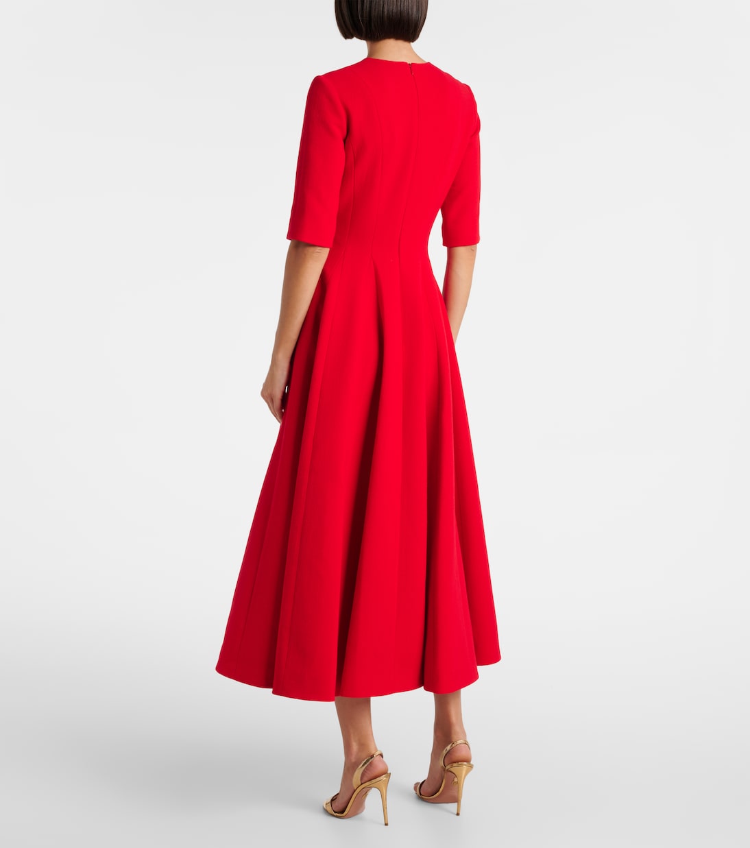 Abito midi Georgie in georgette di lana | Emilia Wickstead
