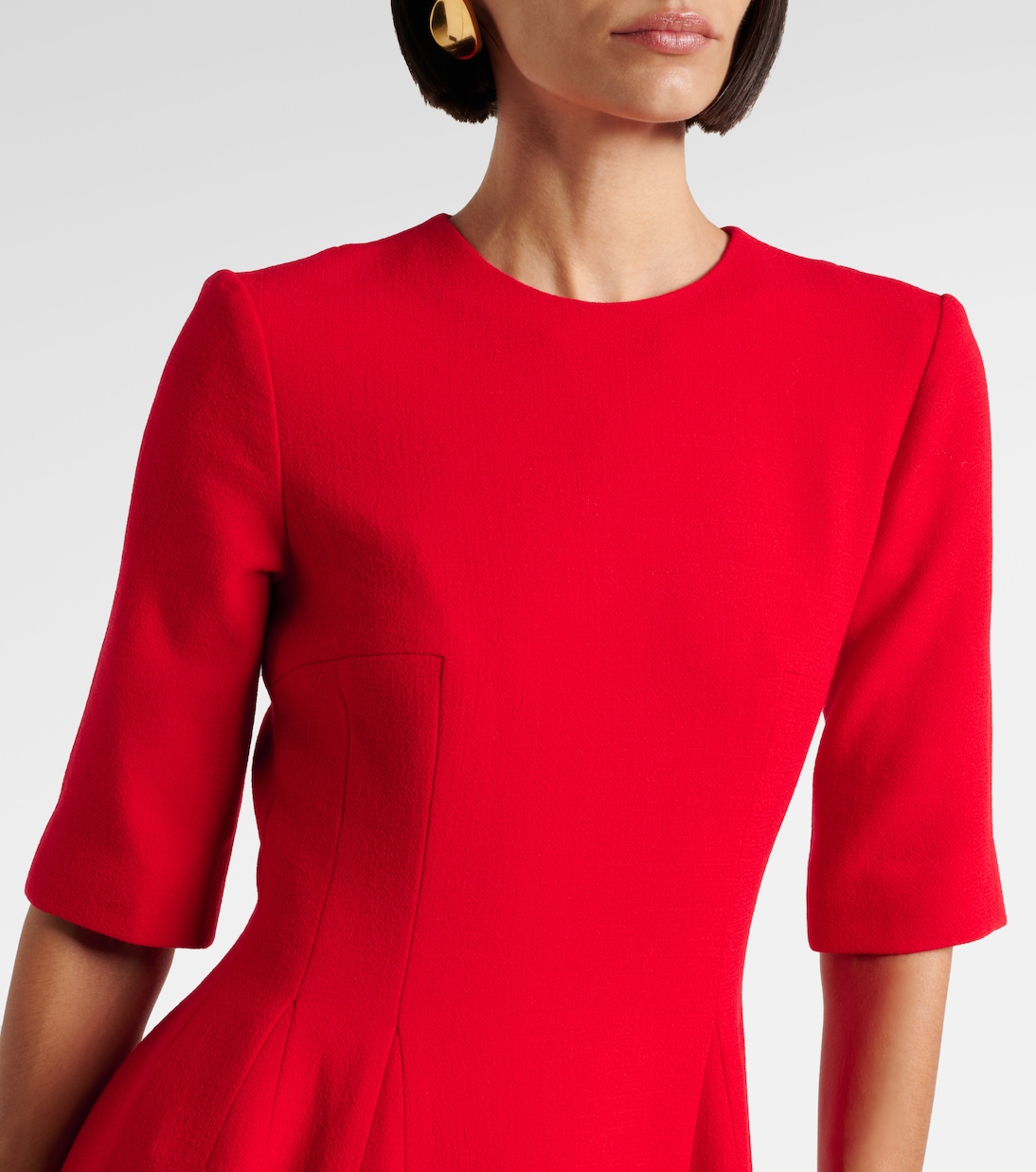 Abito midi Georgie in georgette di lana | Emilia Wickstead