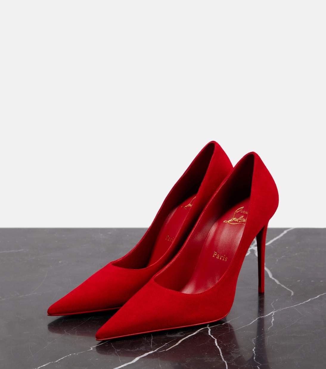 Scarpe con tacco alto CHRISTIAN LOUBOUTIN Kate Max 100 in suede per uno stile giovane e alla moda
