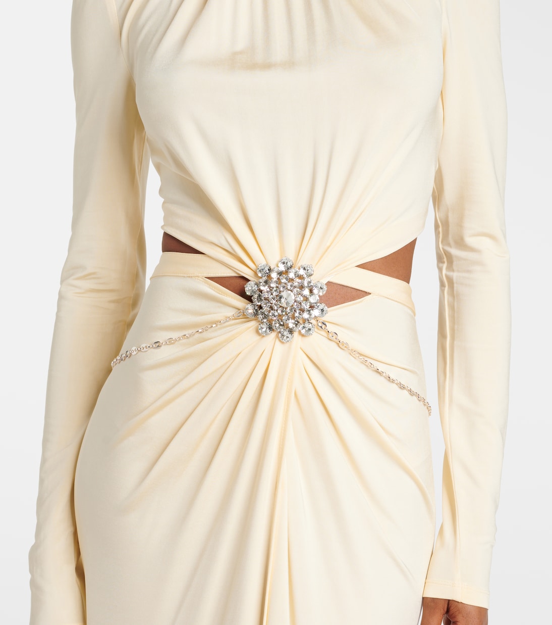 Embellished gathered gown | Rabanne
