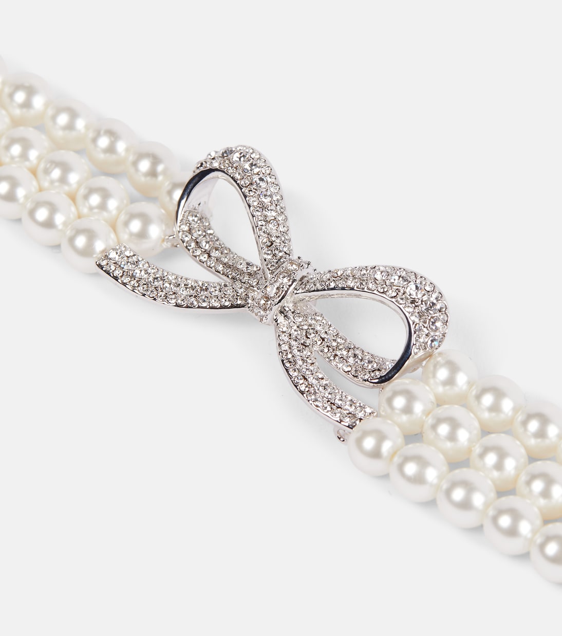 Ritratto Autentico: Collare Chic con Perle Finte e Nodo Decorativo per Giovani Stilisti