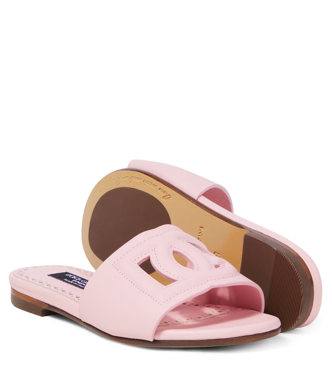 Pantoletten DG aus Leder | Dolce&Gabbana Kids