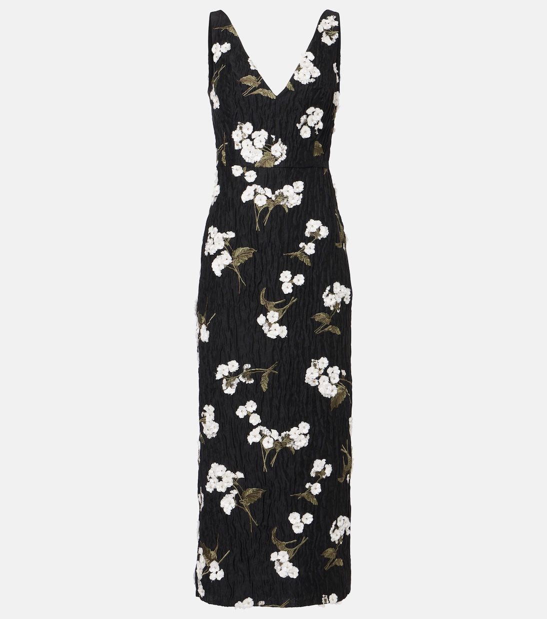 Abito midi in jacquard con ricamo | Erdem