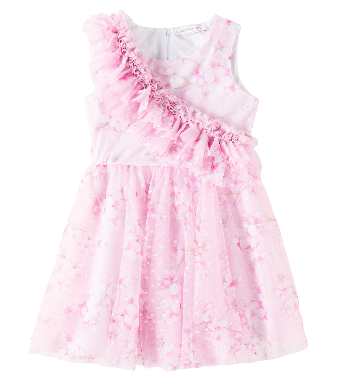 Abito in tulle con stampa floreale | Monnalisa