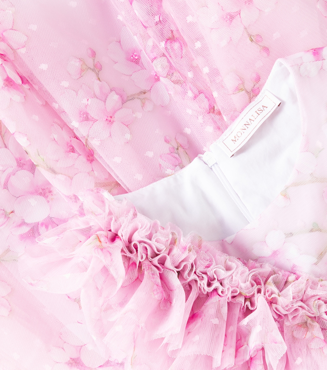 Abito in tulle con stampa floreale | Monnalisa