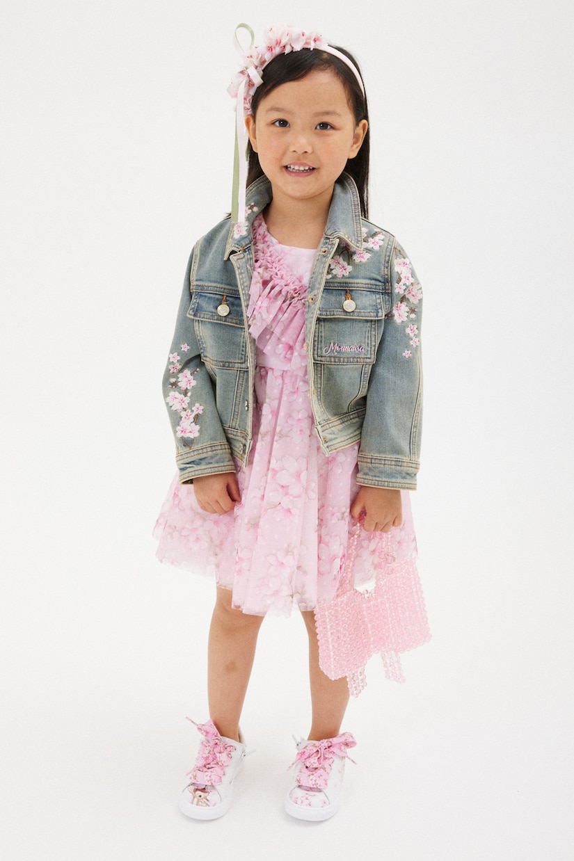 Abito in tulle con stampa floreale | Monnalisa