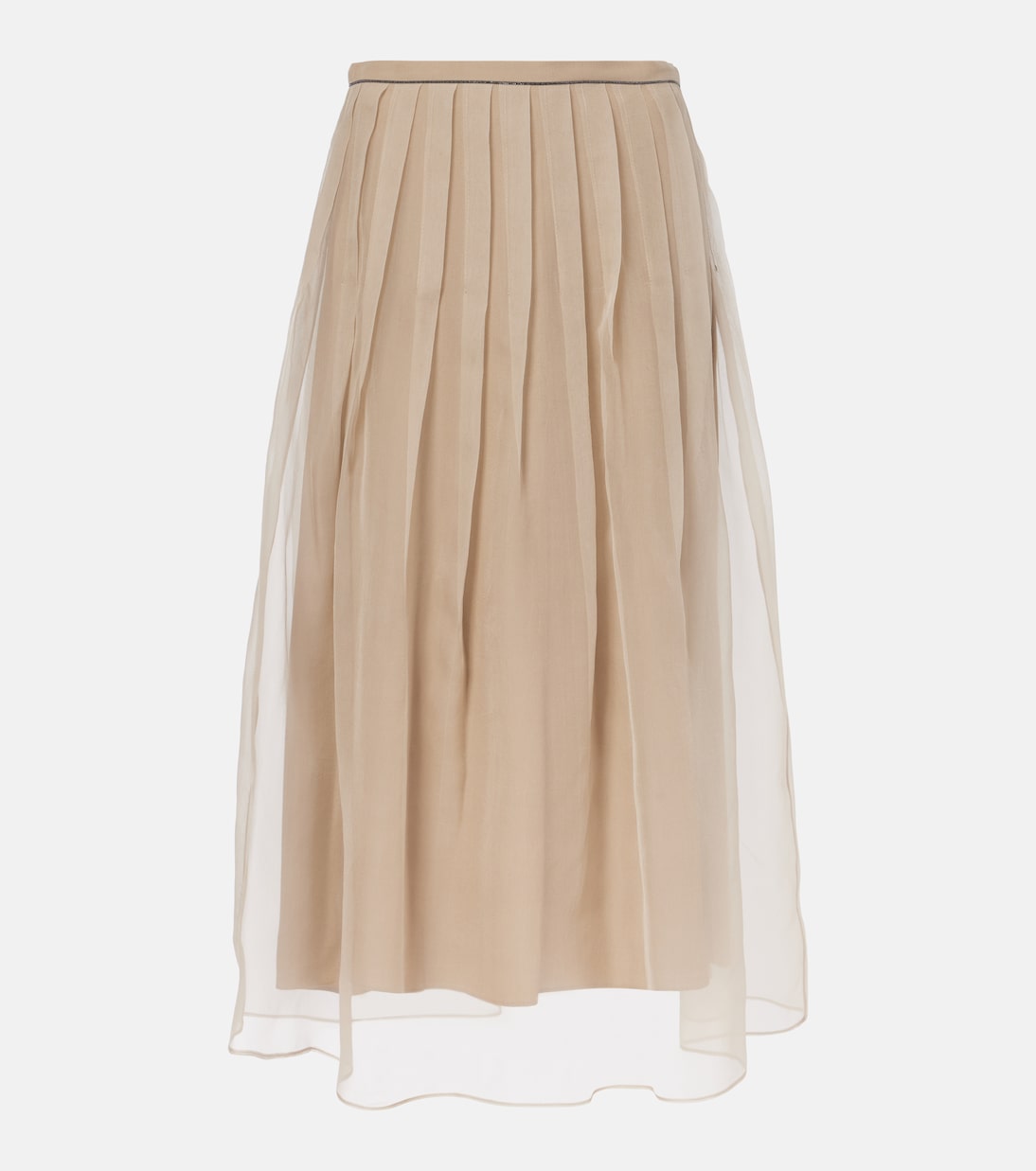 Falda midi de seda | Brunello Cucinelli