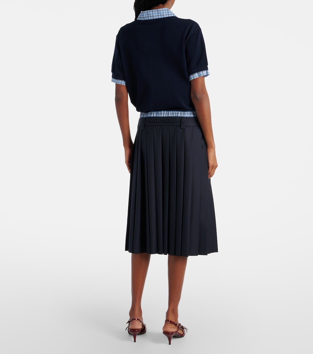 Midirock aus Wolle | Miu Miu