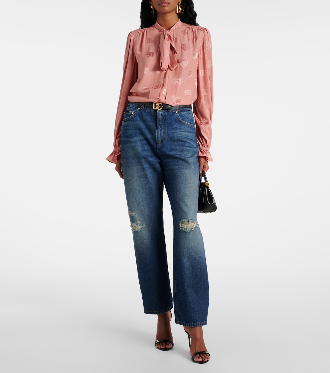 Jeans rectos con efecto desgastado | Dolce&Gabbana