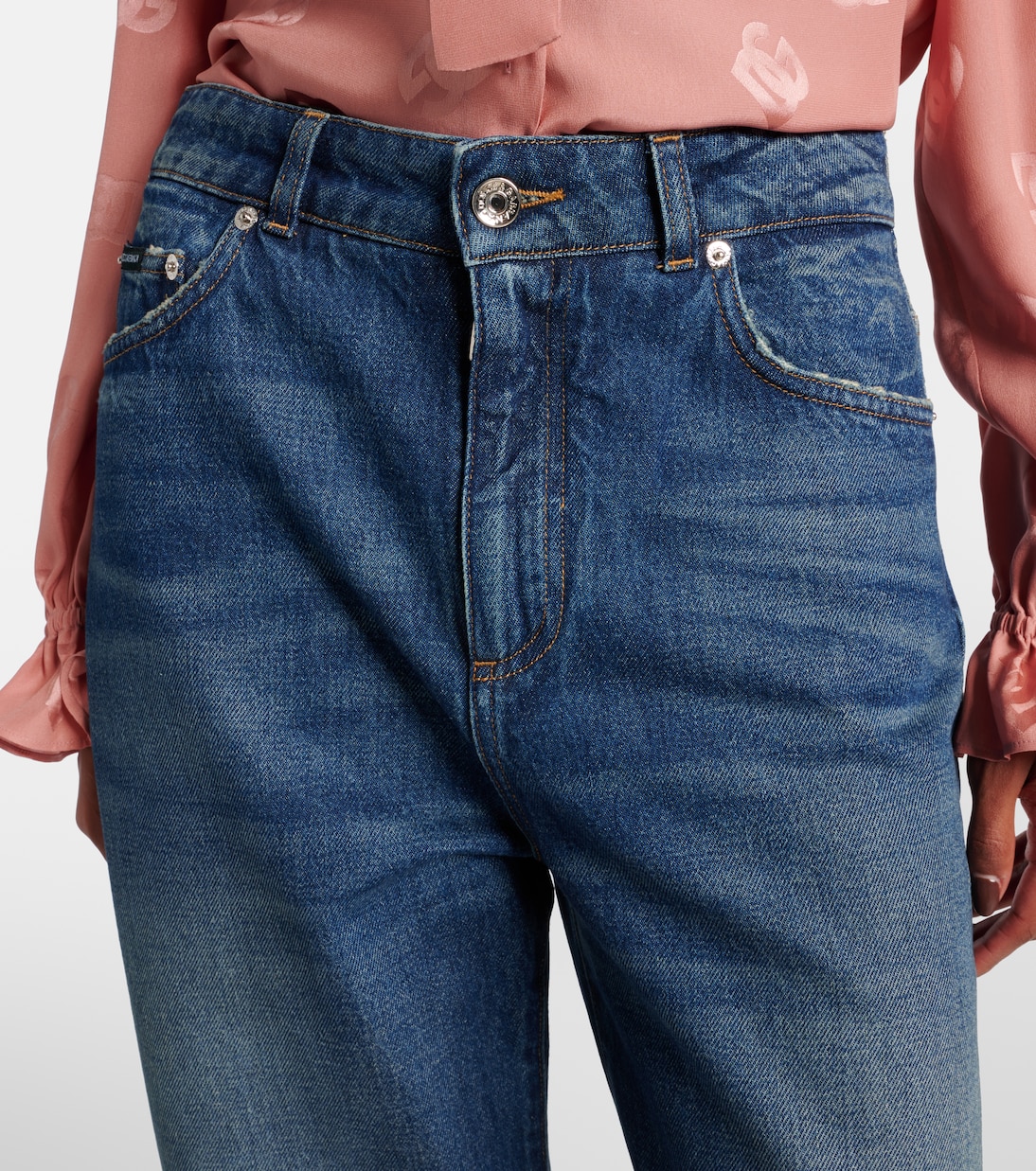 Jeans rectos con efecto desgastado | Dolce&Gabbana