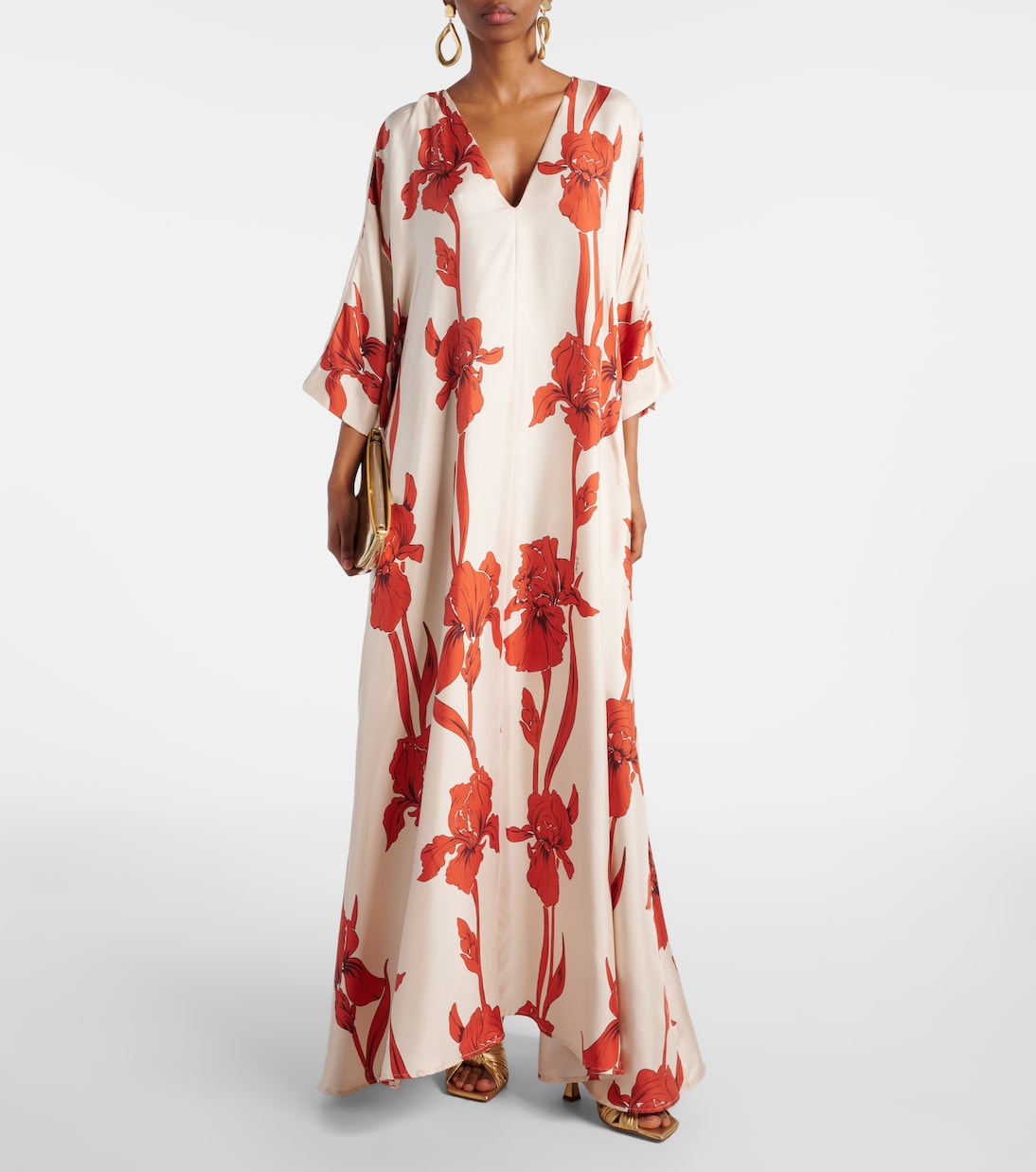 Maxikleid aus Seiden-Twill | La DoubleJ
