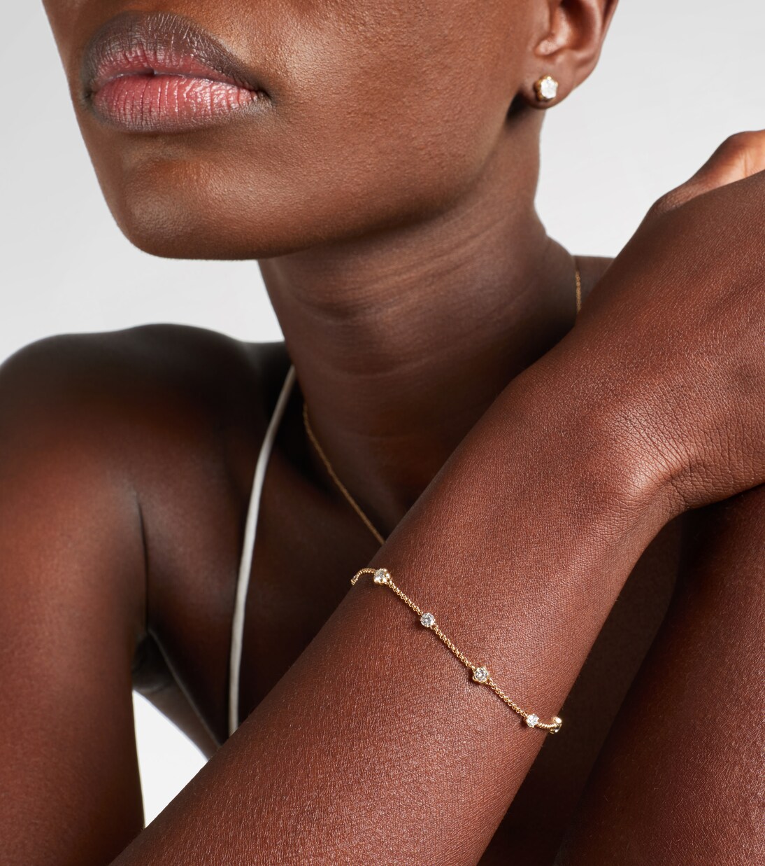 Berkeley 14kt gold bracelet with diamonds | Stone and Strand