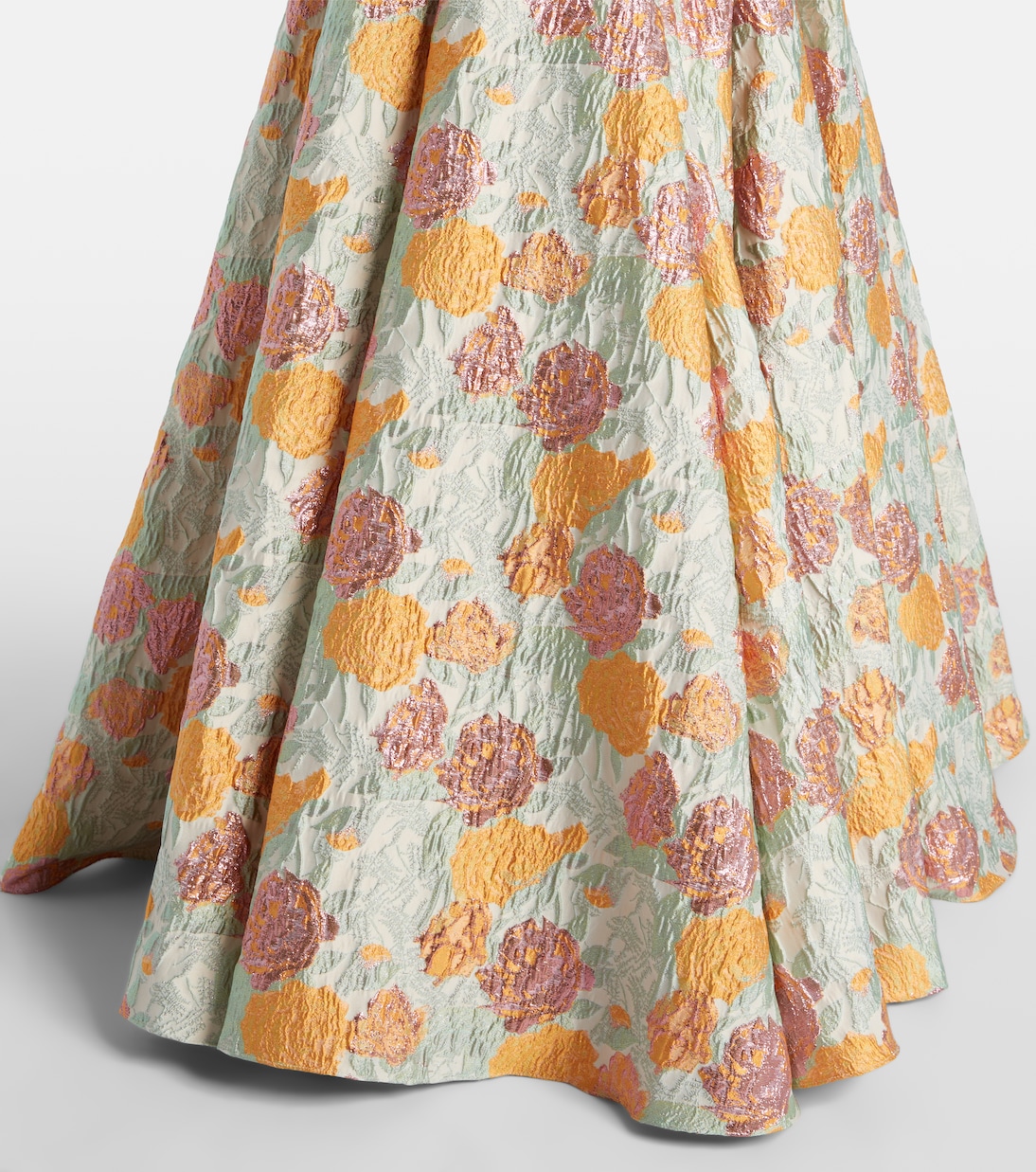 Robe longue en brocart à fleurs | Markarian