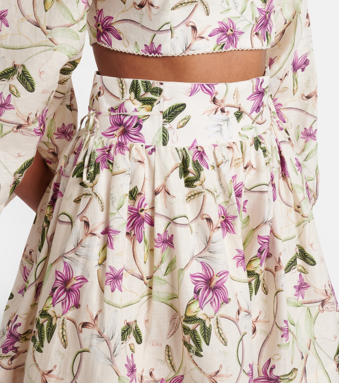 Shorts de lino floral | Agua by Agua Bendita