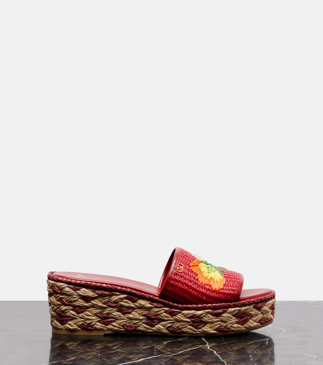Espadrillas Bribri in rafia e pelle | Valentino Garavani