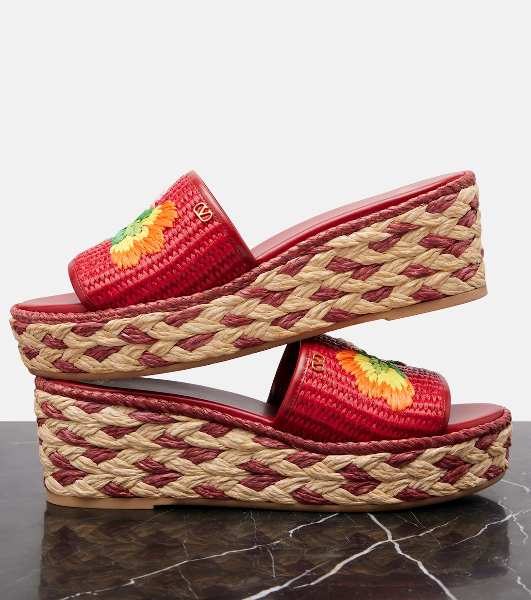 Espadrillas Bribri in rafia e pelle | Valentino Garavani