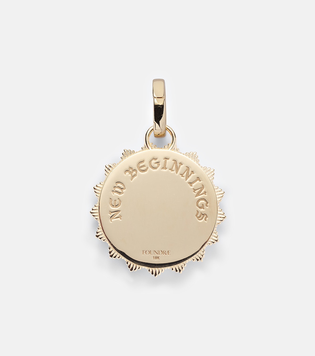Anhänger New Beginnings - Internal Compass aus 18kt Gelbgold mit Diamanten | FoundRae