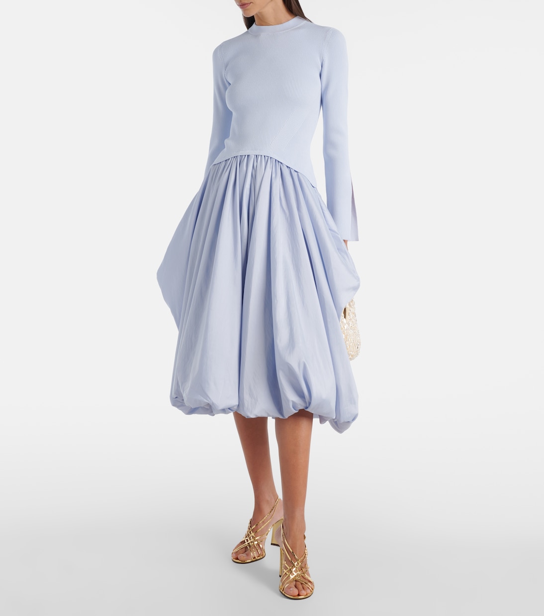 Kenlie taffeta-trimmed midi dress | Simkhai