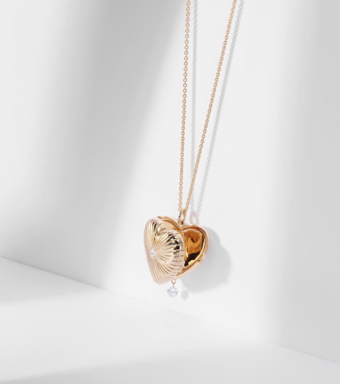 9kt gold necklace with diamond | Persée