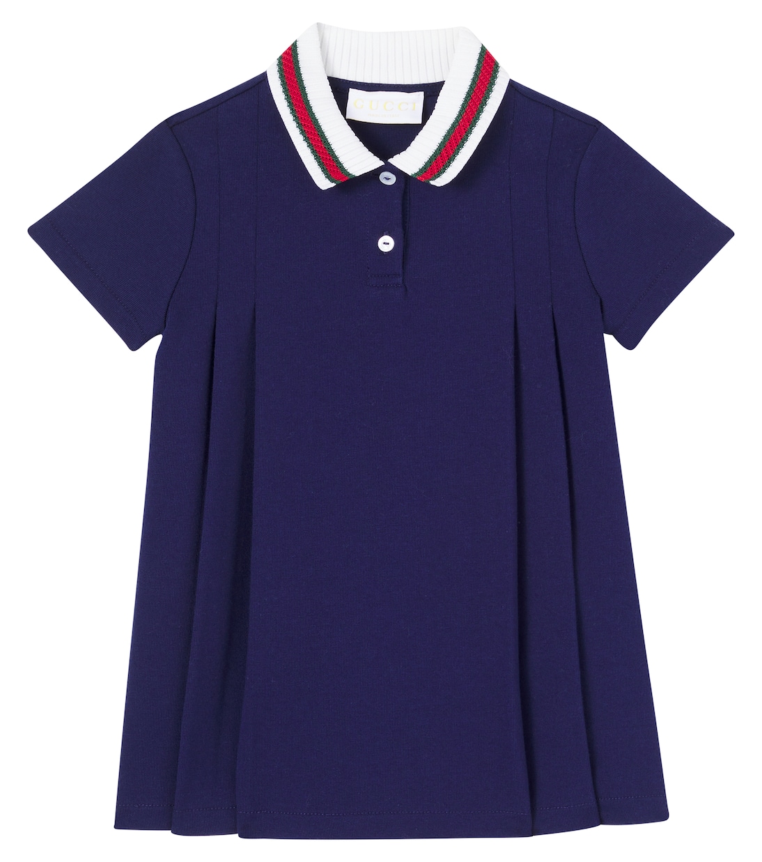 Baby Web Stripe cotton polo dress | Gucci Kids