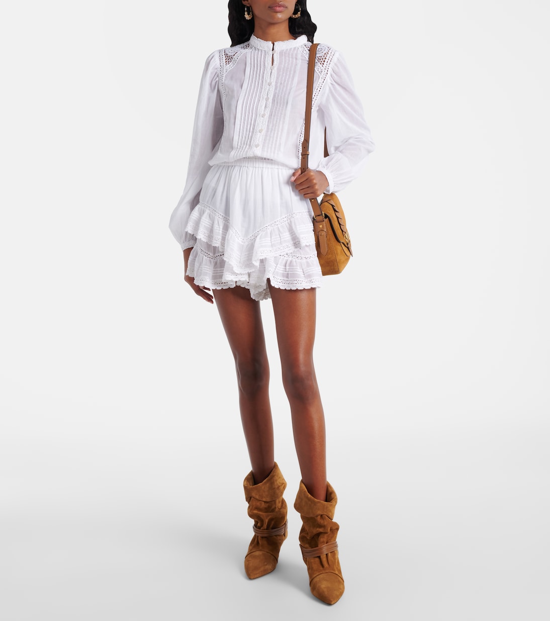 Geana ruffled cotton shorts | Marant Etoile