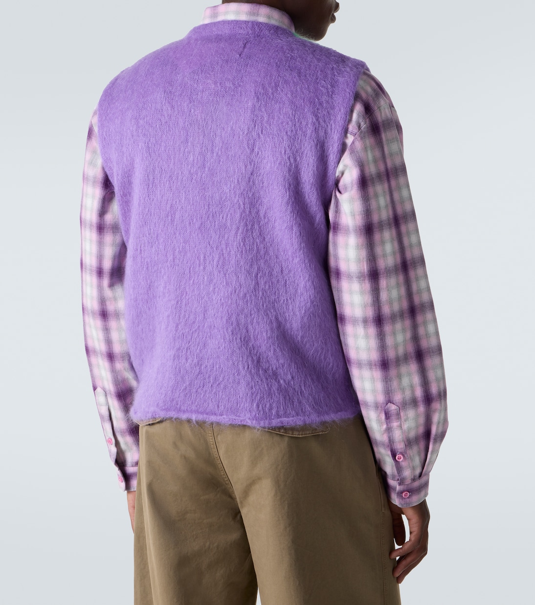 Checked mohair-blend sweater vest | ERL
