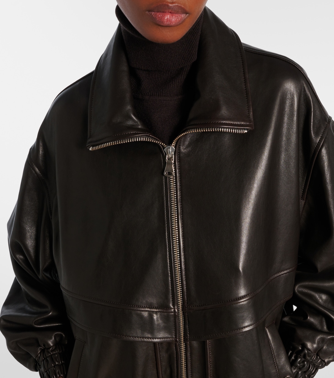 Beck leather bomber jacket | Nour Hammour